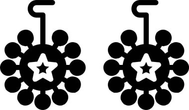 Küpeler Vektör Simgesi Tasarımı