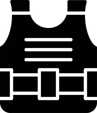 Bullet Proof Jacket Vector Icon Design