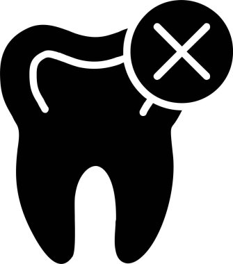 Diş Yitik Vektör Simgesi Tasarımı