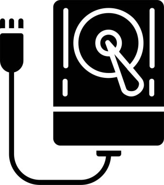 Externa Hard Disk Vektör Simgesi Tasarımı