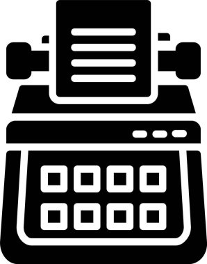 Daktilo Vektör Simgesi Tasarımı