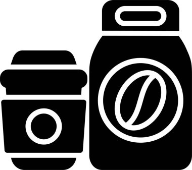 Kahve Torbası Vektör Simgesi Tasarımı