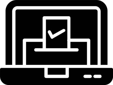 Çevrimiçi Oylama Vektörü Satır Vektörü Simgesi Tasarımı