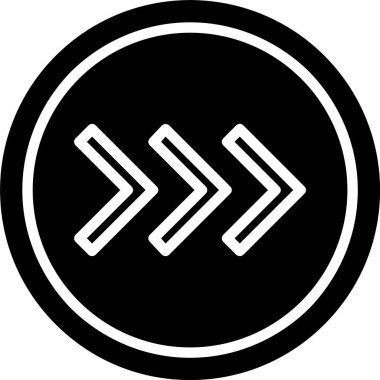 Hızlı İleri Okun Vektör Simgesi Tasarımı