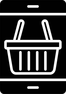 Çevrimiçi Shoping Vektör Simgesi Tasarımı