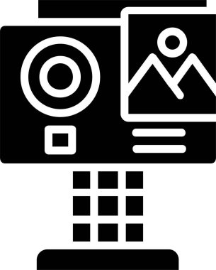 Eylem kamerası vektör simgesi tasarımı