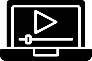 Video Player Vector Icon Design