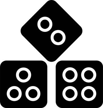 Ludo Dice Vektör Simgesi Tasarımı
