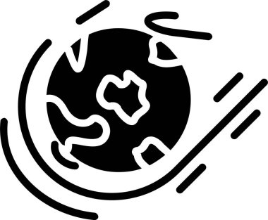 Asteroid Vektör Simgesi Tasarımı