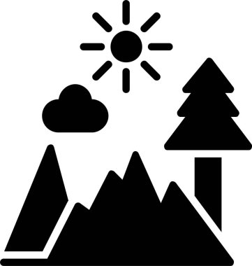 Mountain Vector Icon Design