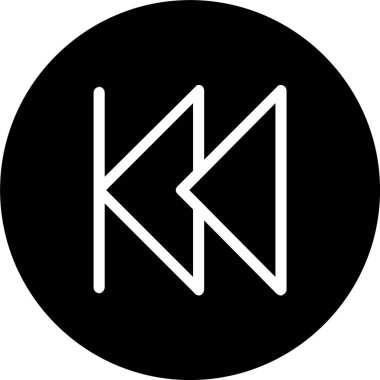 Fast Backward Vector Icon Design