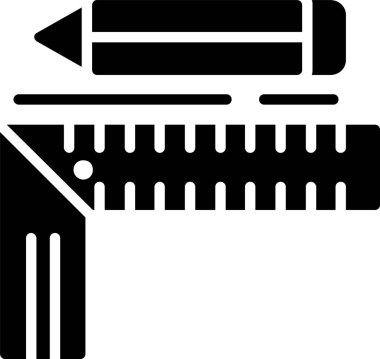 Angle Ruler Vector Icon Design