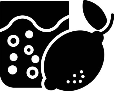 Limon Suyu Vektör Simgesi Tasarımı