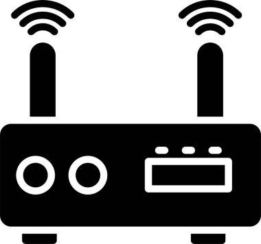 Wireless Router Vector Icon Design
