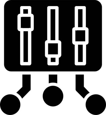 Kontrol Vektör Satırı Vektör Simgesi Tasarımı