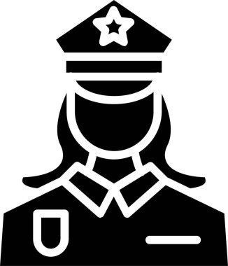 Police Woman Vector Icon Design