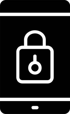 Smartphone Lock Vector Icon Design