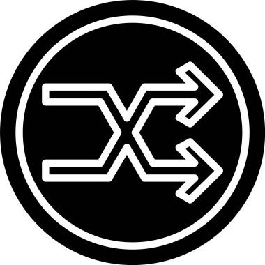 Karıştır Ok Vektör Simgesi Tasarımı