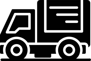 Delivery Truck Vector Icon Design