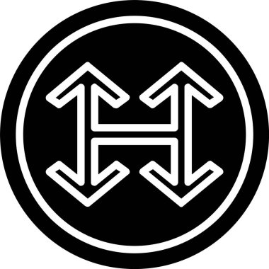 Kavşak Oku Vektör Simgesi Tasarımı