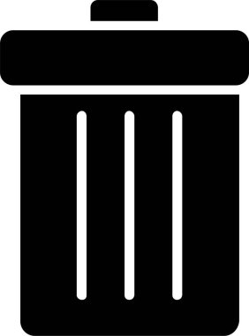 Trash Bin Vector Icon Design