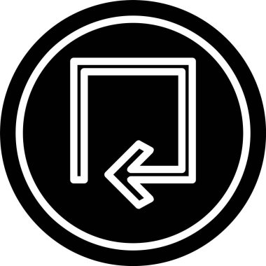 Arka Ok Vektör Simgesi Tasarımı