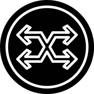 Çapraz Sembol Oku Vektör Simgesi Tasarımı