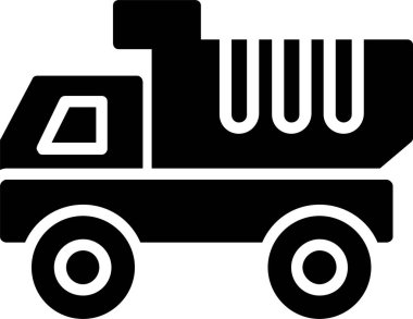 Dumper Truck Vector Icon Design