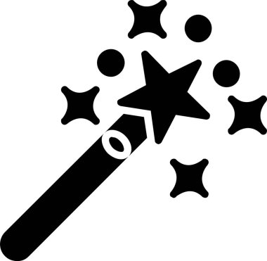 Magic Wand Vector Icon Design