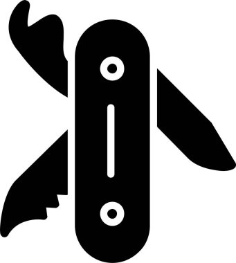 İsviçre Ordusu Bıçak Vektör Simgesi Tasarımı