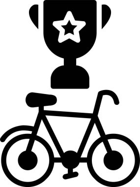 Bisiklet Şampiyonası Vektör Simgesi Tasarımı