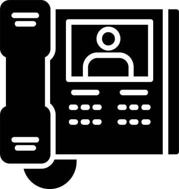 Video Door Phone Vector Icon Design