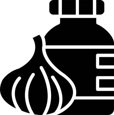 Sarımsak Yapıştırıcı Simgesi Tasarımı