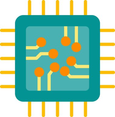 İşlemci Vektör Simgesi Tasarımı