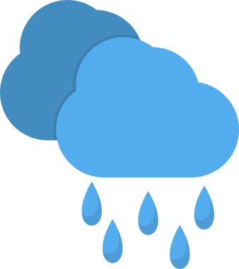 Şiddetli Yağmur Vektörü Simgesi Tasarımı