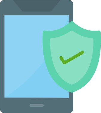 Mobil Sigorta Vektör Simgesi Tasarımı