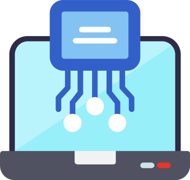 Dijital Vektör Satırı Vektör Simgesi Tasarımı