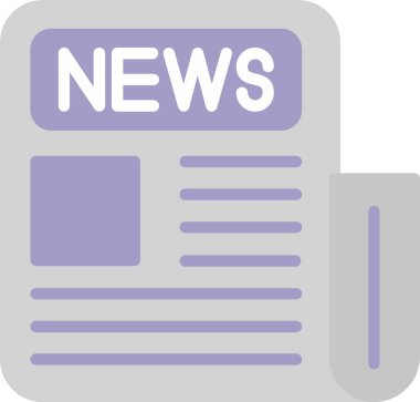 Haber Kağıdı Vektörü Simgesi Tasarımı