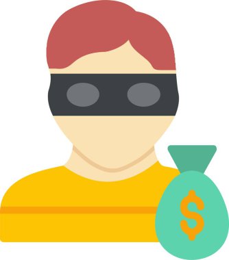 Soygun Vektör Simgesi Tasarımı