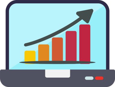 İş Büyüme Vektörü Satırı Vektör Simgesi Tasarımı