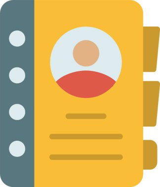 Contact Book Vector Icon Design
