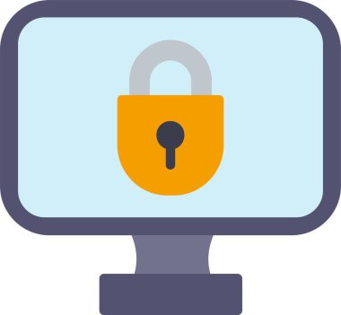 Çevrimiçi Güvenlik Vektör Simgesi Tasarımı