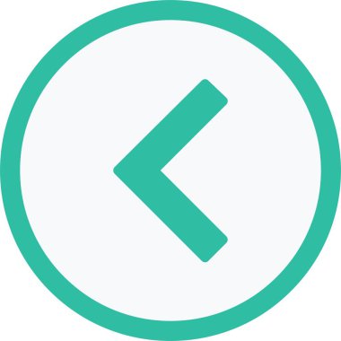 Sol ok vektör simgesi tasarım