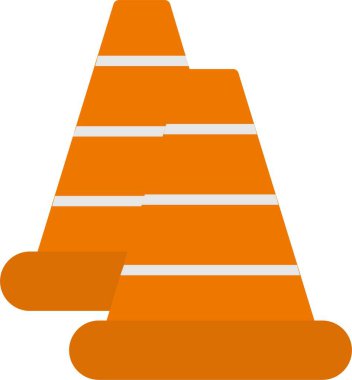 Traffic Cone Vector Icon Design