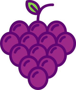 Üzüm Vektörü Simgesi Tasarımı