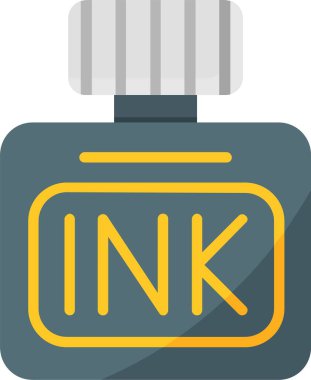 Ink Bottle Vector Icon Design