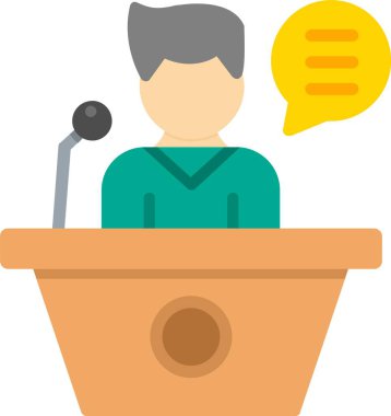 Speaking Vector Icon Design
