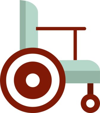 Wheel Chair Vector Icon Design
