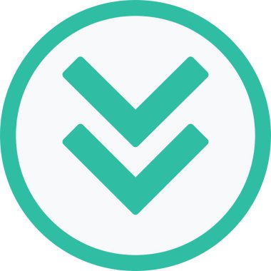 Down Arrow Vector Icon Design