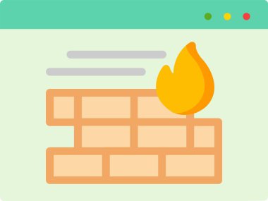 Firewall Vektör Simgesi Tasarımı